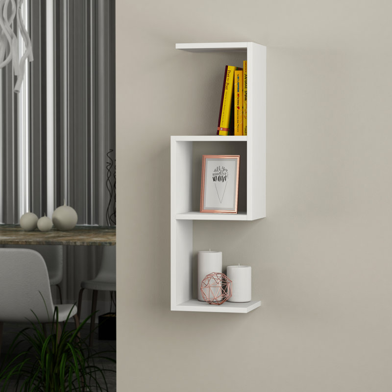 Latitude Run® Murrow 4 Piece Wall Accent Shelf with Adjustable Shelves